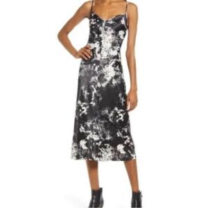 Fourteenth Place Womens Dress Vance Slip Marbled Swirl Black White size M
